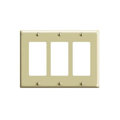 LEVITON Leviton PJ263-I Decora 3-Gang Midway Size Wallplate