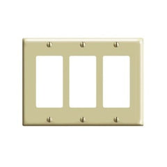 LEVITON Leviton PJ263-I Decora 3-Gang Midway Size Wallplate