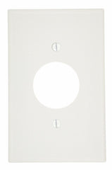LEVITON Leviton PJ7-W 1-Gang Single 1.406 inches Hole Receptacle Wallplate, Midway Size