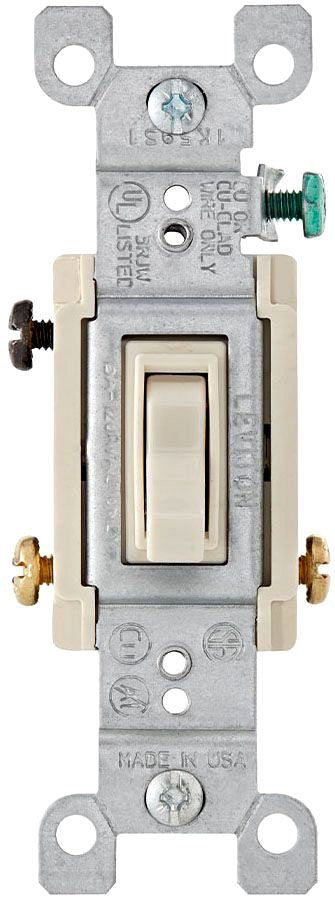LEVITON Leviton 1453-2T 3-Way 15A 120V Toggle Switch