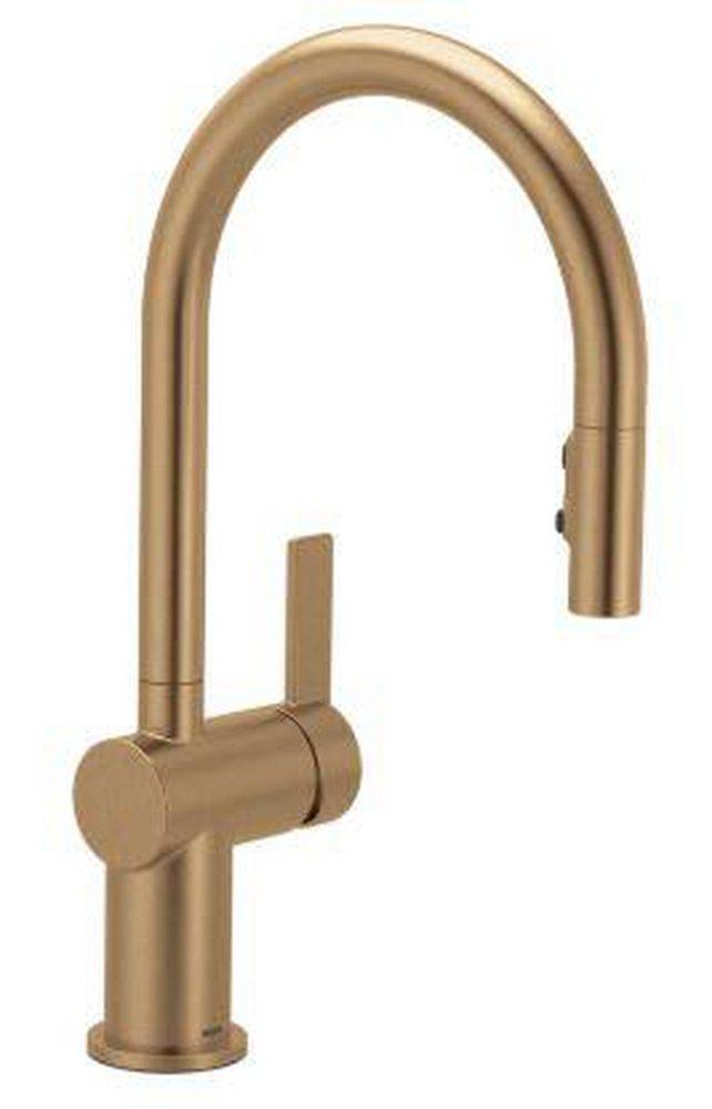 MOEN Moen 7622BZG Cia one-handle high arc pulldown kitchen faucet 1.5 GPM