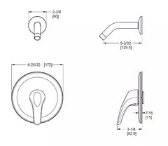 PFISTER Pfister R89-220K Pfirst Series Trim Less Head Less Spout