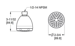 PFISTER Pfister J15060C Single Function Showerhead Job Pack