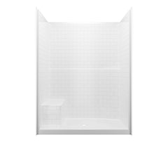 AQUATIC Aquatic 16034STTSR-WH 60 x 34 AcrylX Alcove Center Drain One-Piece Shower