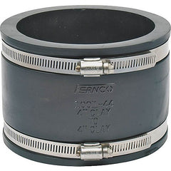 FERNCO Fernco 1001-44 Flexible Pvc Coupling 4 in X 4 in Clay Dwv