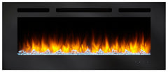 SIMPLIFIRE Simplifire SF-ALLP72-BK Allusion Platinum Linear Electric Fireplace 72 Inch