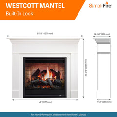 SIMPLIFIRE Simplifire SF-INC36 Inception 36-Inch Built-in Electric Fireplace
