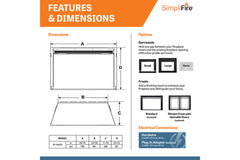 SIMPLIFIRE Simplifire SF-INS30 Electric Fireplace Insert 30-Inch 1500W Heater
