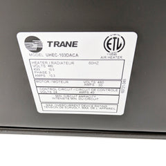 TRANE Trane UHEC103DACA Electric Unit Heater 10kW