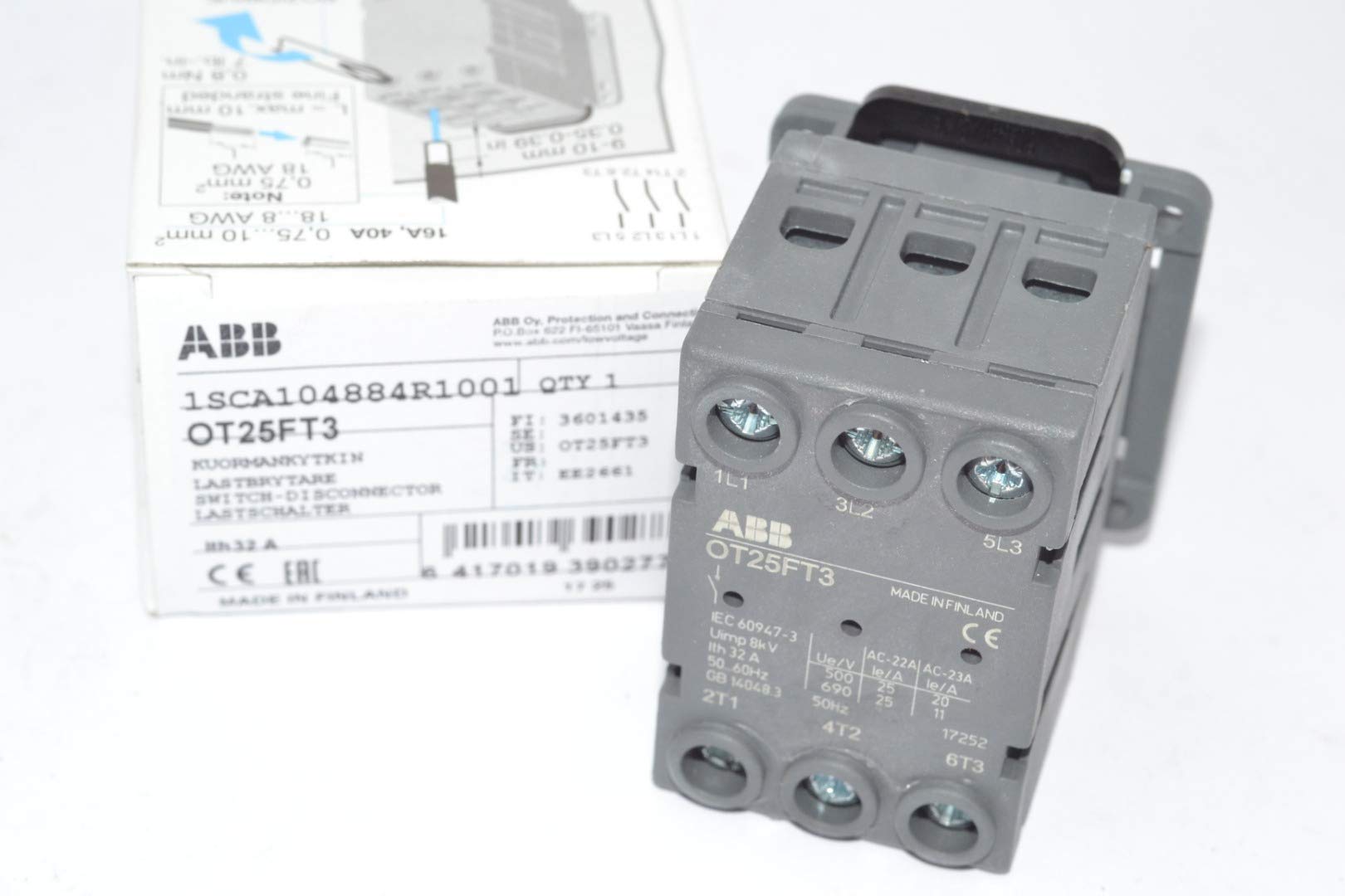 ABB Abb OT25FT3 Rotary Disconnect 25 A