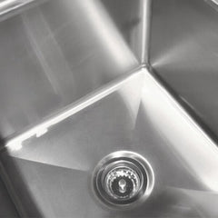 ADVANCE TABCO Advance Tabco FC3182418RL Fabricated Three Compartment Commercial Sink with Two 18 inches Drainboards