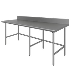 ADVANCE TABCO Advance Tabco TKSS308 Work Table 96 inches x 30 inches with 5 inches Backsplash