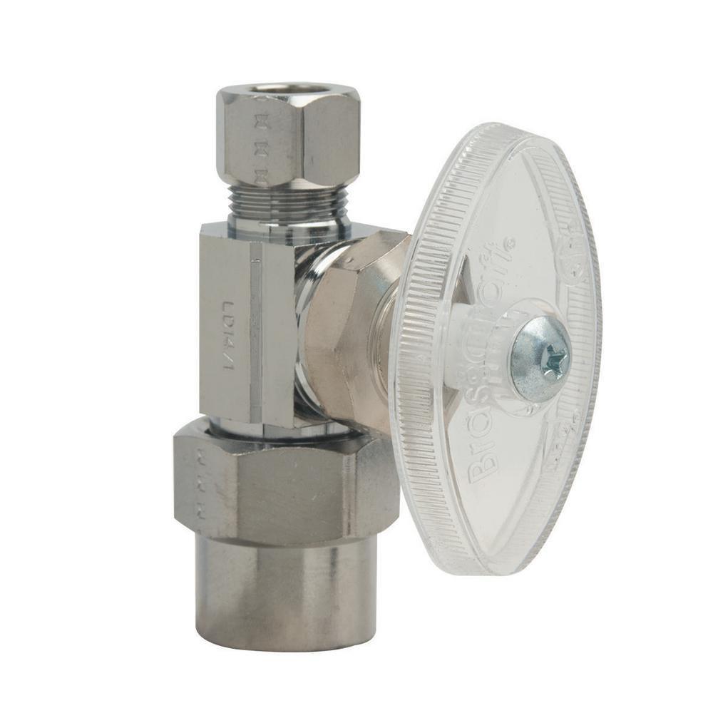 Brasscraft Brasscraft PR-14 Series Straight Supply Stop Valve 1/2 x 3/8 in.