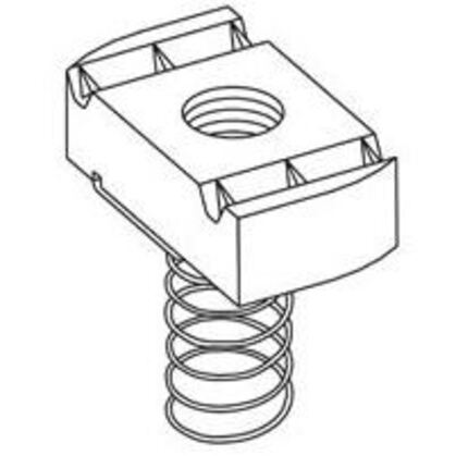 EATON Eaton B-Line N224SS6 Spring Nut, 1/4-In.-20, 1/4-In. Nut