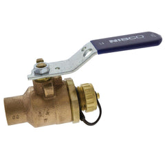 NIBCO Nibco S-585-70-HC 1/2 x 3/4 in. DZR Bronze Full Port Solder x Hose 600# Ball Valve