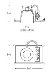 NORA LIGHTING Nora Lighting NS-401QAT/IC Housing 4 inches New Construction, Air-Tight IC