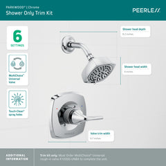 PEERLESS Peerless ptt14235 Parkwood shower trim kit 1.5 gpm watersense