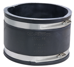 FERNCO Fernco 1001-44 Flexible Pvc Coupling 4 in X 4 in Clay Dwv
