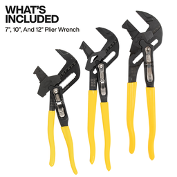 KLEIN TOOLS Klein Tools d53003kit Plier Wrench Set 3 Piece