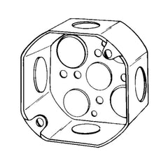 APPLETON Appleton 4OD-SPL ETP Octagon Box 21.5 cu-in Capacity 2-1/8 in D