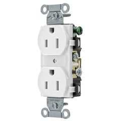 HUBBELL Bryant CBRS15W Duplex Receptacle 15A 125V Single Pack