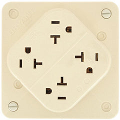 HUBBELL Bryant 21254I Quadplex Receptacle 20 Amp 125V