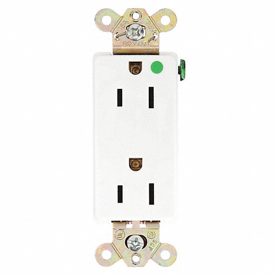 HUBBELL Bryant 9200w hospital grade receptacle 15A, 125V
