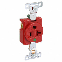 HUBBELL Bryant 8310RED Receptacle Straight Blade Hospital Grade