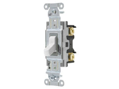 HUBBELL Bryant CSB115BW Wall Switch, 1-Pole, Locking No, Toggle