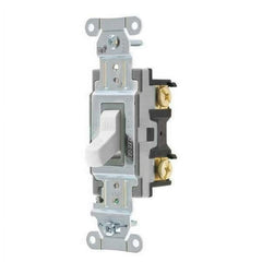 HUBBELL Bryant CSB115BW Wall Switch, 1-Pole, Locking No, Toggle