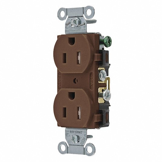 HUBBELL Bryant CBRS15TR Duplex Receptacle 15A 125V