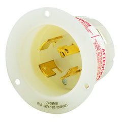 HUBBELL Bryant 7408MB Flanged Inlet 20A 3-Phase Wye 120/208V AC