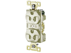 HUBBELL Bryant 5242I Duplex Receptacle 15A 125V 5-15R Single Pack
