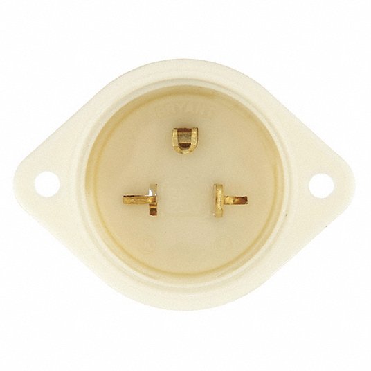 HUBBELL Bryant 5378 Flanged Receptacle Straight Blade Comm