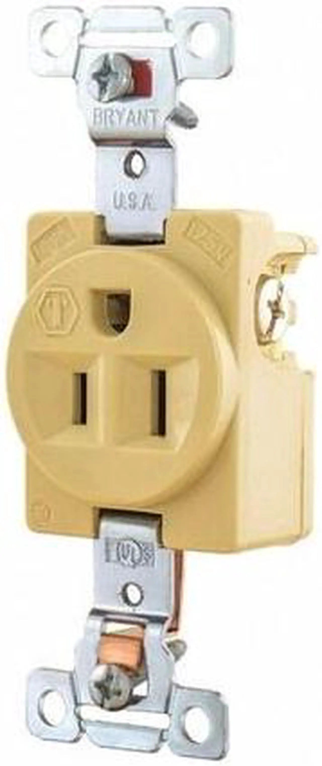 HUBBELL Bryant 5251I Receptacle Single 15A 125V 5-15R