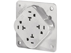 HUBBELL Bryant 21254W Quad-PLEX Receptacle 20A 125V 5-20R