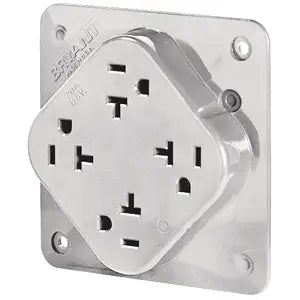 HUBBELL Bryant 21254W Quad-PLEX Receptacle 20A 125V 5-20R