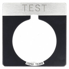 EATON Eaton 10250TS83 Pushbutton Legend Plate TEST