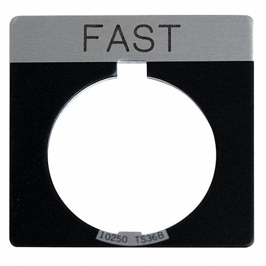 EATON Eaton 10250TS75 Pushbutton Legend Plate Standard, Square