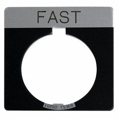 EATON Eaton 10250TS75 Pushbutton Legend Plate Standard, Square