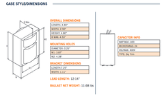 KEYSTONE Keystone MH-400A-Q-KIT Metal Halide Ballast Kit 400W M59 Quad