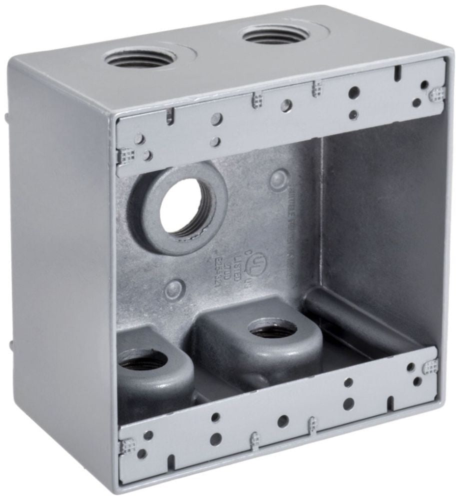 TOPAZ Topaz WDB2550 1/2 inches 2-Gang Deep Weatherproof Box