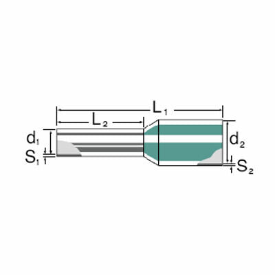 Weidmuller Weidmuller 9019040000 H0,75/14D GR Wire-end ferrule