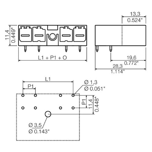 Weidmuller Weidmuller 1156570000 Term Block Hdr 3Pos 7.62mm