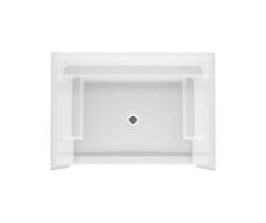 Aquatic Aquatic SH4834 Icon AcrylX Alcove Center Drain One-Piece Shower 48 x 33 1/2 x 75 1/2