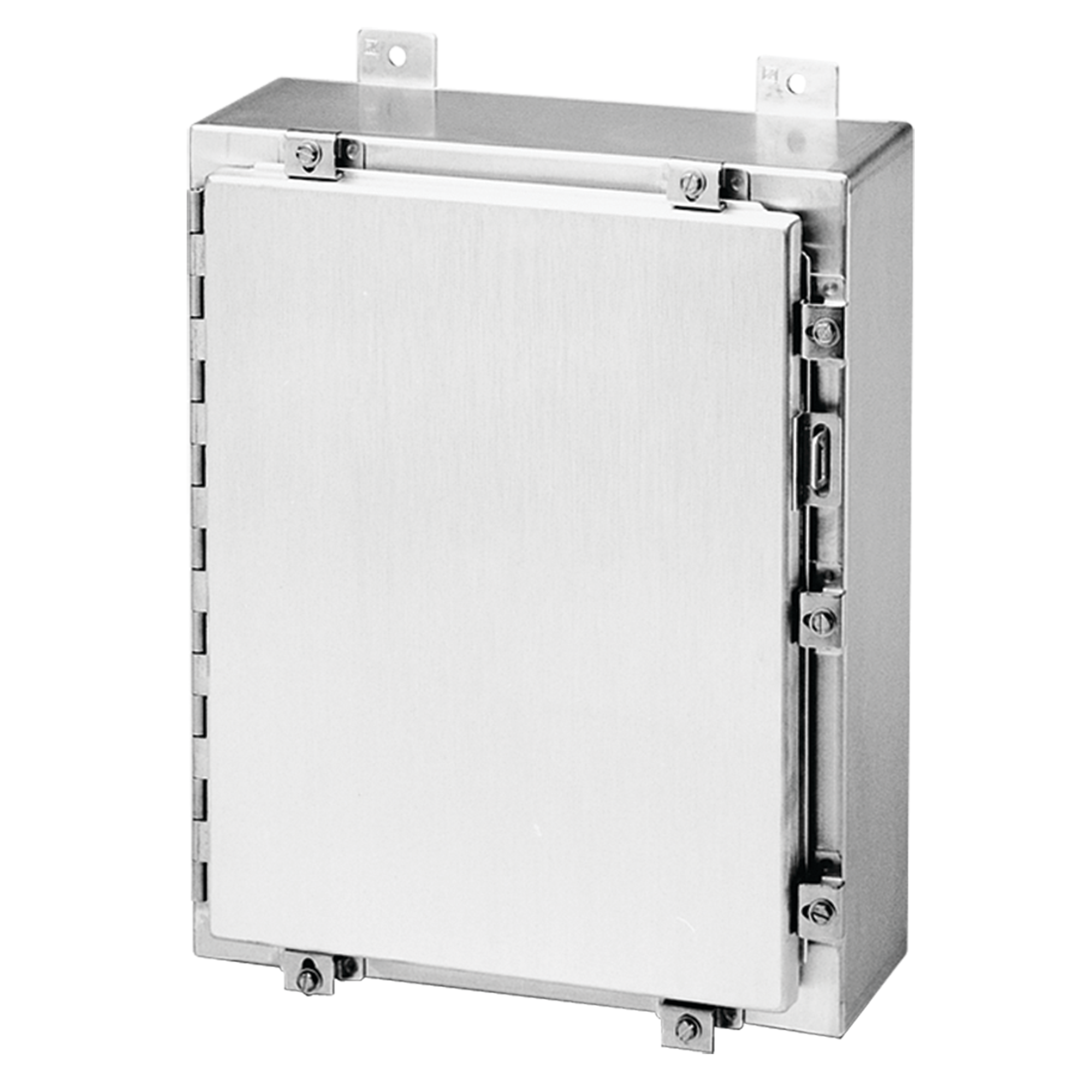 HOFFMAN Hoffman A36H2408ALLP Continuous Hinge Enclosure with Clamps LP Type 4X, 36x24x8, Brushed, Aluminum