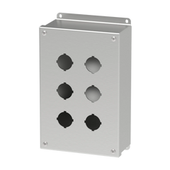 NVENT Hoffman E6PBSS Pushbutton Screw Cover Type 4X, 6PBx30.5mm, SS304