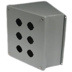 NVENT Hoffman E6PBA Push Button Encl, Sloped Front, 6Pb X 30.5Mm