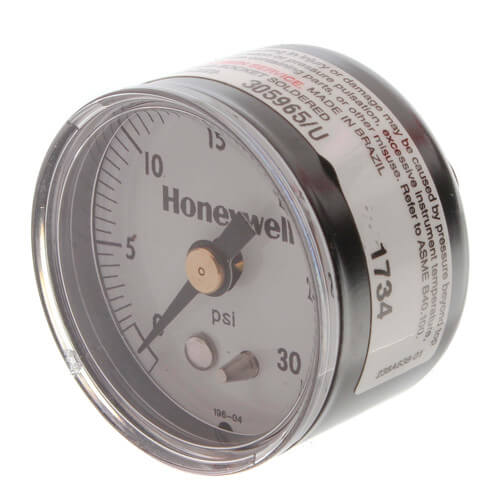 HONEYWELL Honeywell 305965 Pressure Gauge 0-30 PSI 1-1/2 Inch