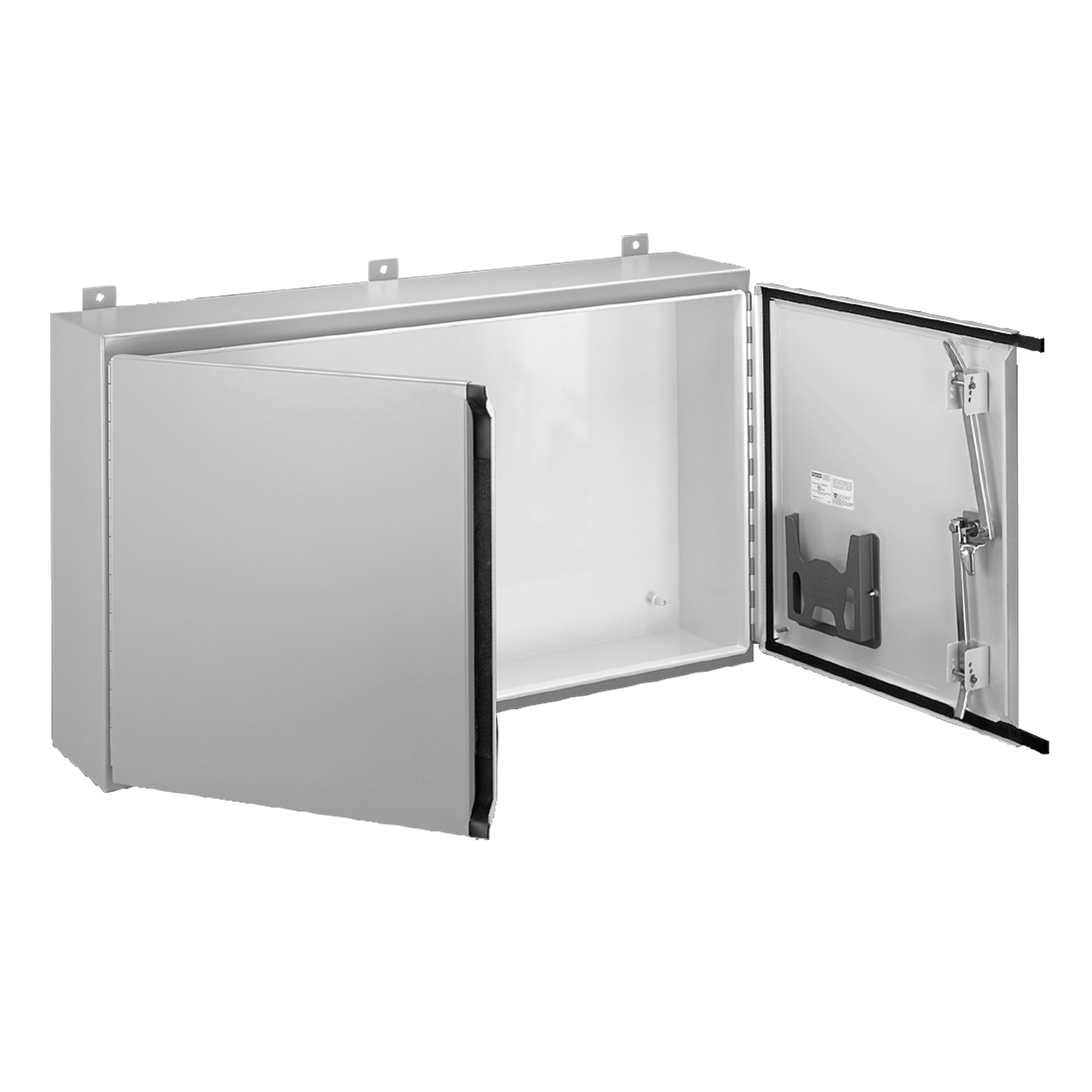 NVENT Hoffman A244208WFLP Continuous Hinge 2-Door with Handle Type 12, 24.00x42.00x8.00